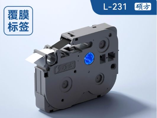 L-231 12mmX8M laminating black on white Label tape cassette for Supvan Electronic Lettering Machine tube printer fournisseur